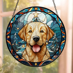 Forever By Our Side - Memorial Gift For Pet Lovers - Personalized Stained Glass Window Hanging Suncatcher - CLP07 NA94