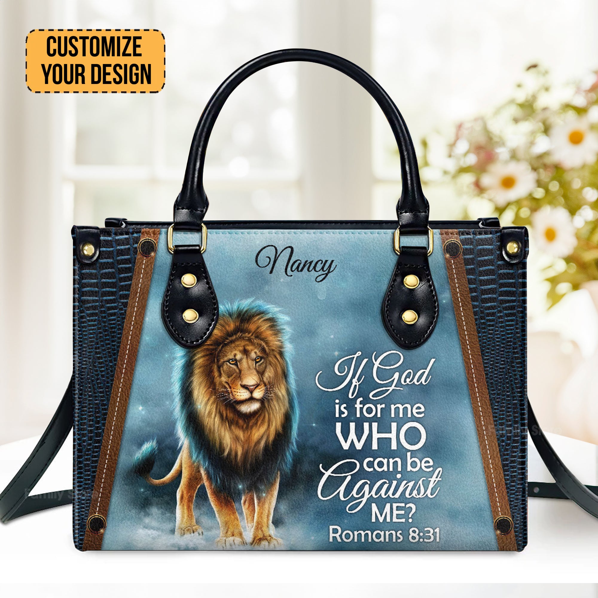 If God Is For Me Who Can Be Against Me - Awesome Personalized Leather Handbag - AT4080703