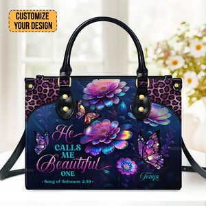 He Calls Me Beautiful One - Awesome Personalized Leather Handbag - AT4081303