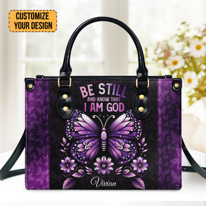 Be Still And Know That I Am God - Unique Personalized Leather Handbag - AT4080952