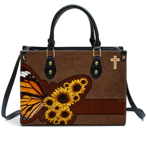 Sunflower - Beautiful Personalized Leather Handbag - AT4081242