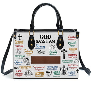 What God Says About You - Unique Personalized Leather Handbag - AT4080939