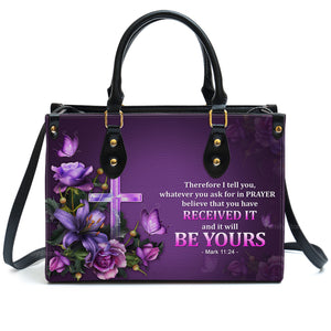 Believe That You Have Received It - Unique Personalized Leather Handbag - AT4081407