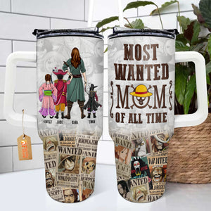 Most Wanted Mom Of All Time - Gift For Mom - Personalized 40oz Tumbler Cup With Straw - CL11 NA94