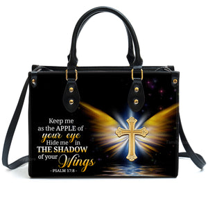 Of God Hide Me In The Shadow Of Your Wings Psalm 178 - Unique Personalized Leather Handbag - AT4080929