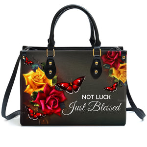 Not Luck, Just Blessed - Beautiful Personalized Leather Handbag - AT4081324