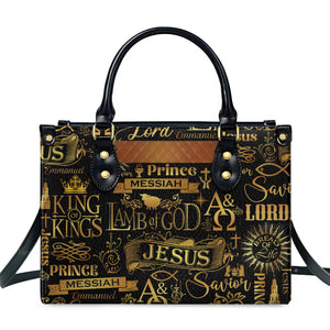 Lamb Of God - Personalized Leather Handbag With Handle - AT4081226