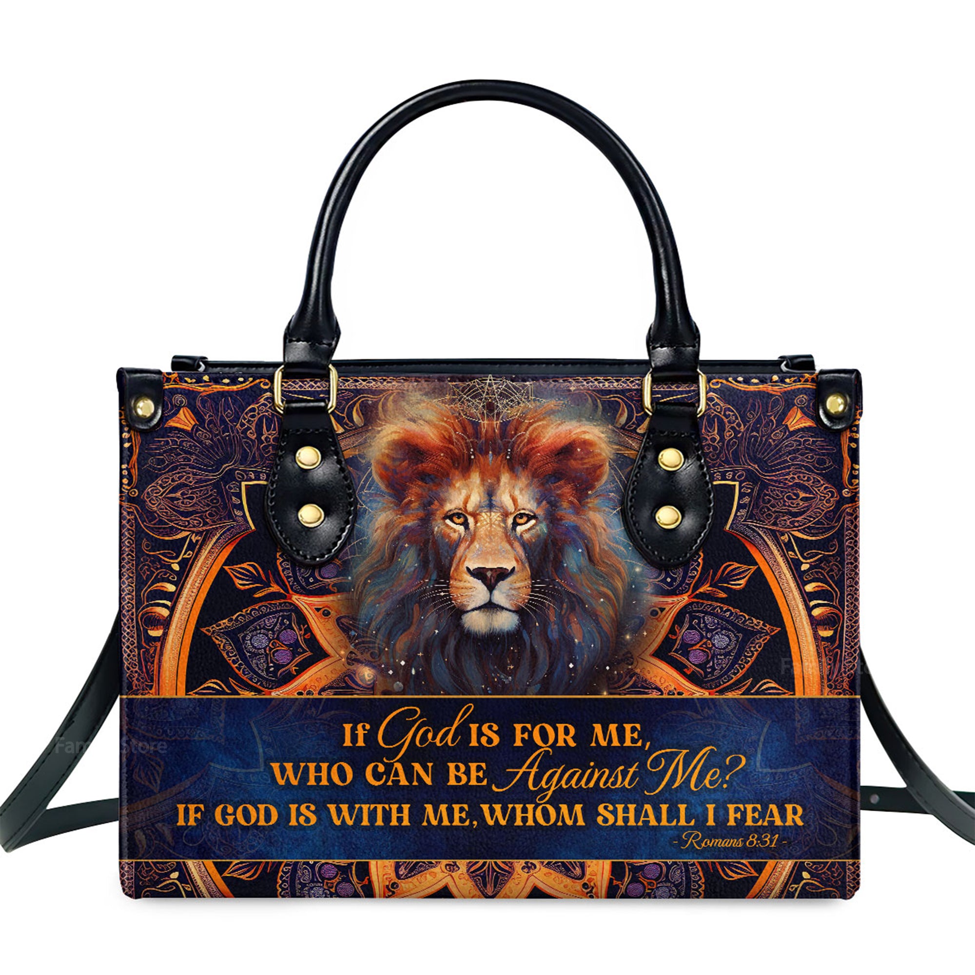 If God Is For Me - Unique Personalized Leather Handbag - AT4081219