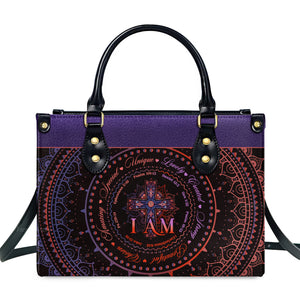 I Am - Scripture Gifts For Women Of God - Personalized Leather Handbag With Handle - AT4081304