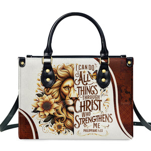 I Can Do All Things - Beautiful Personalized Leather Handbag - AT4081306