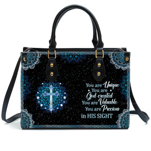 You Are Precious In His Sight - Thoughtful Gift For Christians - Personalized Leather Handbag With Handle - AT4080739