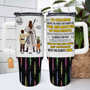 To Our Mom, You Are The Force That Guides Us - Gift For Mom - Personalized 40oz Tumbler Cup With Straw - CL08 NA94