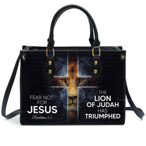 The Lion Of Judah Has Triumphed - Unique Personalized Leather Handbag - AT4081343