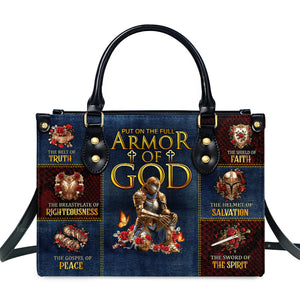 Armor Of God - Thoughtful Gift For Christians - Personalized Leather Handbag With Handle - AT4080950