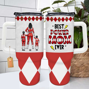 Best Power Of Mom In The World - Gift For Mom- Personalized 40oz Tumbler Cup With Straw - CL21 NA94