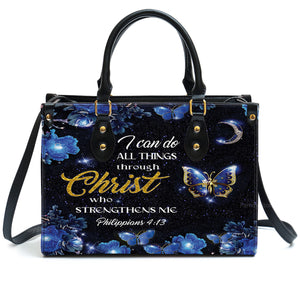 I Can Do All Things Through Christ - Thoughtful Gift For Christians - Personalized Leather Handbag With Handle - AT4080820