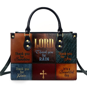 It's A Beautiful Day - Scripture Gifts For Women Of God - Personalized Leather Handbag With Handle - AT4081222