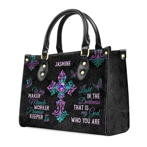 Way Maker Miracle Worker Promise Keeper - Unique Personalized Leather Handbag - AT4081461