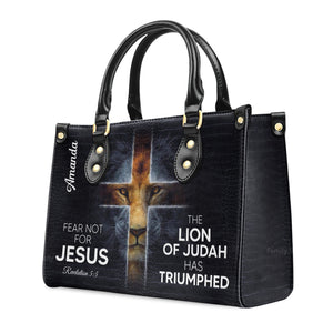 The Lion Of Judah Has Triumphed - Unique Personalized Leather Handbag - AT4081343