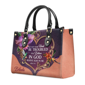 Let Not Your Heart Be Troubled - Awesome Personalized Leather Handbag - AT4081333