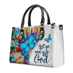 Let Go And Let God - Unique Personalized Leather Handbag - AT4081425