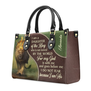 I Am A Daughter Of The King - Awesome Personalized Leather Handbag - AT4080812