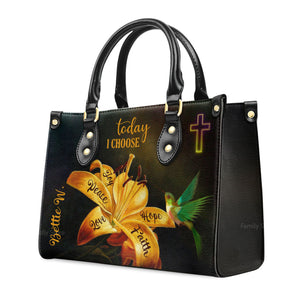 Today I Choose Joy - Awesome Personalized Leather Handbag - AT4081445