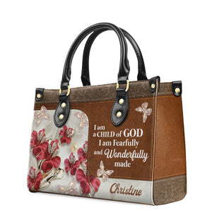 I Am A Child Of God - Thoughtful Gift For Christians - Personalized Leather Handbag With Handle - AT4080713