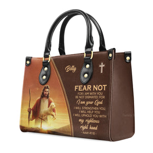 For I Am With You - Unique Personalized Leather Handbag - AT4081337