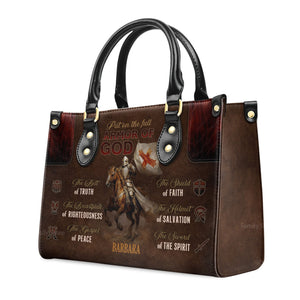 Armor Of God - Scripture Gifts For Women Of God - Personalized Leather Handbag With Handle - AT4081246