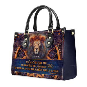 If God Is For Me - Unique Personalized Leather Handbag - AT4081219