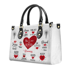 Romantic Religious You Are So Loved - Unique Personalized Leather Handbag - AT4080937