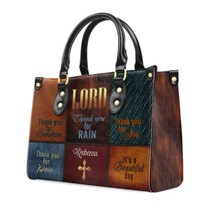 It's A Beautiful Day - Scripture Gifts For Women Of God - Personalized Leather Handbag With Handle - AT4081222