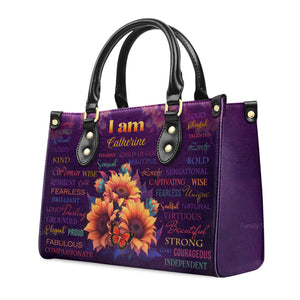 I Am Fearless - Thoughtful Gift For Christians - Personalized Leather Handbag With Handle - AT4080910