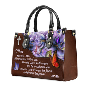 May The Lord Bless You And Protect You - Awesome Personalized Leather Handbag - AT4081339