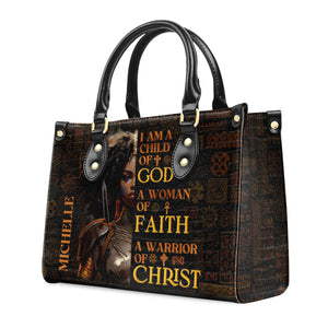 I Am A Child Of God - Awesome Personalized Leather Handbag - AT4081203