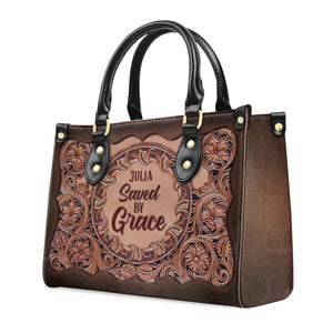 Saved By Grace - Beautiful Personalized Leather Handbag - AT4081454