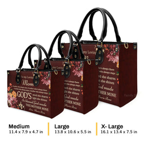 To My Loving Mom - Personalized Leather Handbag With Handle - AT4081444