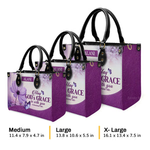 May God's Grace Be With You - Beautiful Personalized Leather Handbag - AT4081336