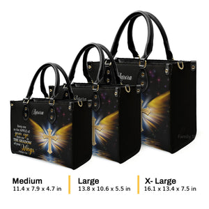 Of God Hide Me In The Shadow Of Your Wings Psalm 178 - Unique Personalized Leather Handbag - AT4080929