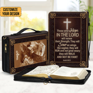 Those Who Hole In The Lord Eagle - Beautiful Personalized Bible Covers - AT4082449