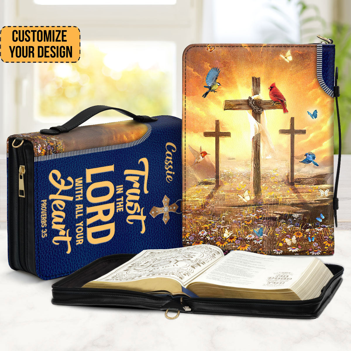 Trust In The Lord With All Your Heart - Thoughtful Gift For Christians - Personalized Bible Covers - AT4081447