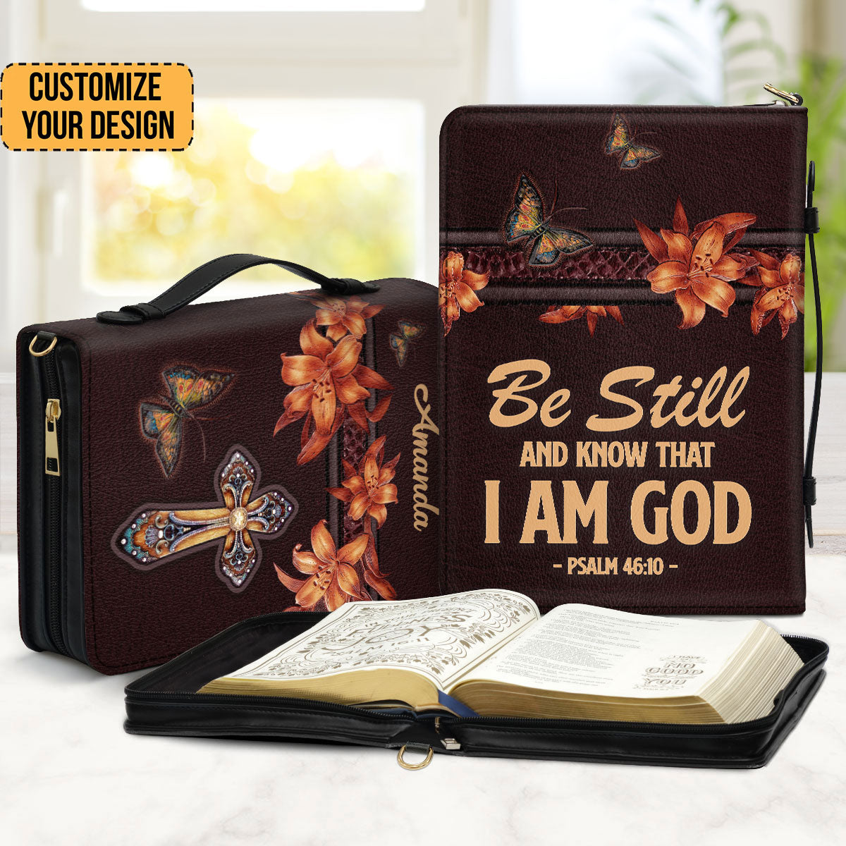 Be Still And Know That I Am God - Scripture Gifts For Women Of God - Personalized Bible Covers - AT4082422