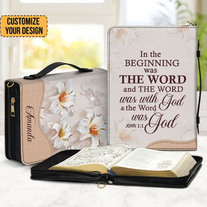 Lily In The Beginning Was The Word - Awesome Personalized Bible Covers - AT4081409