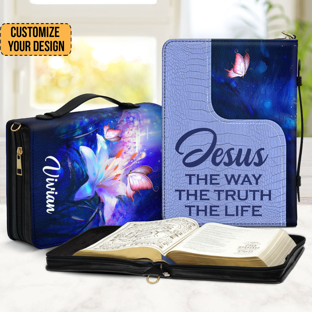 Jesus The Way The Truth The Life - Scripture Gifts For Women Of God - Personalized Bible Covers - AT4080607