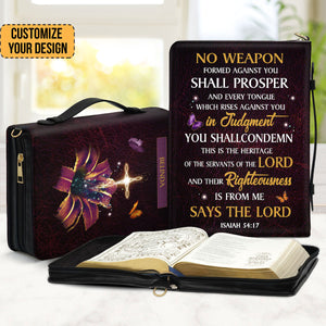 No Weapon Formed Against You Shall Prosper - Thoughtful Gift For Christians - Personalized Bible Covers - AT4080723