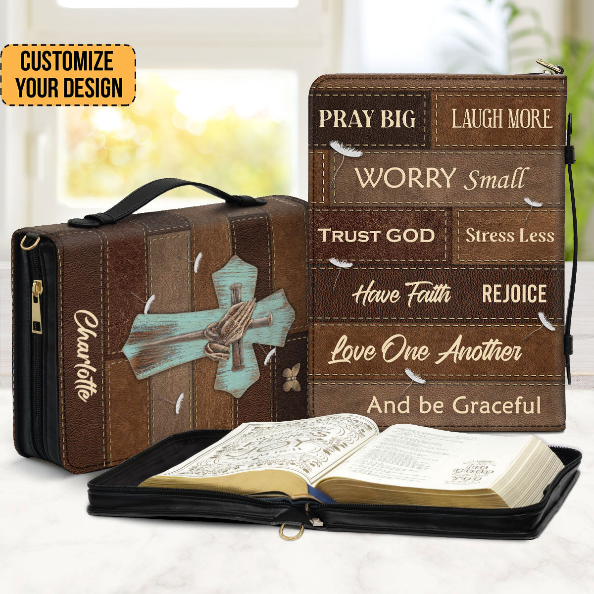 Pray Big, Worry Small - Unique Personalized Bible Covers - AT4082460