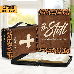 Be Still And Know That I Am God Psalm 4610 - Awesome Personalized Bible Covers - AT4082411