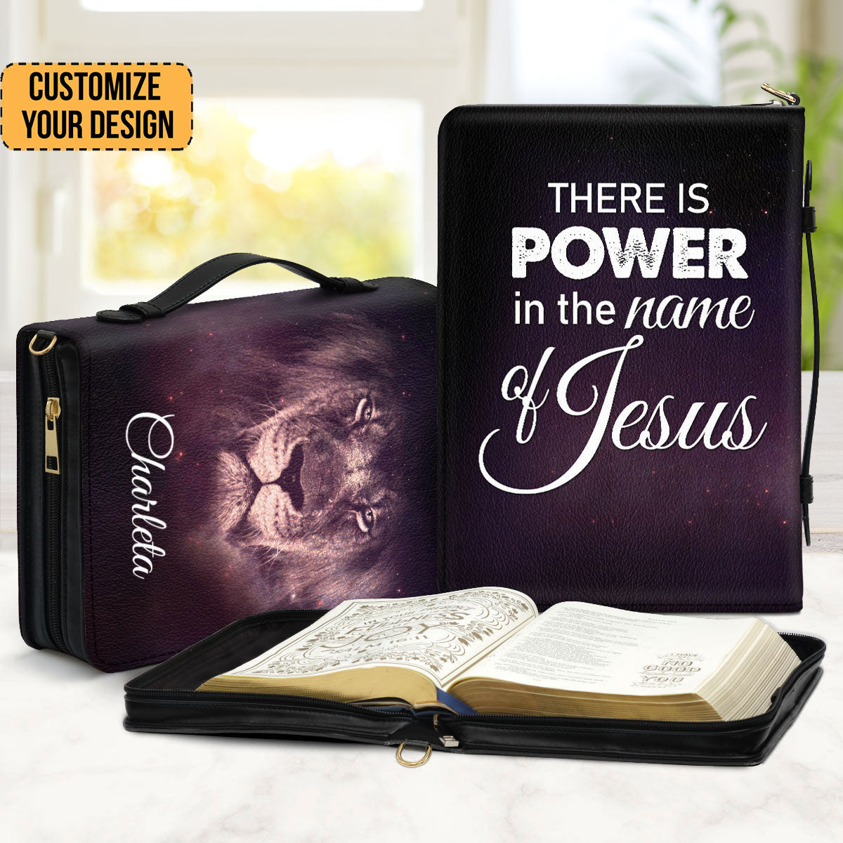 There Is Power In The Name Of Jesus - Scripture Gifts For Women Of God - Personalized Bible Covers - AT4082462