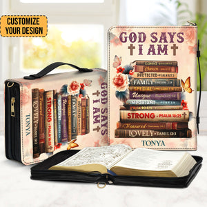 God Says I Am - Scripture Gifts For Women Of God - Personalized Bible Covers - AT4080969